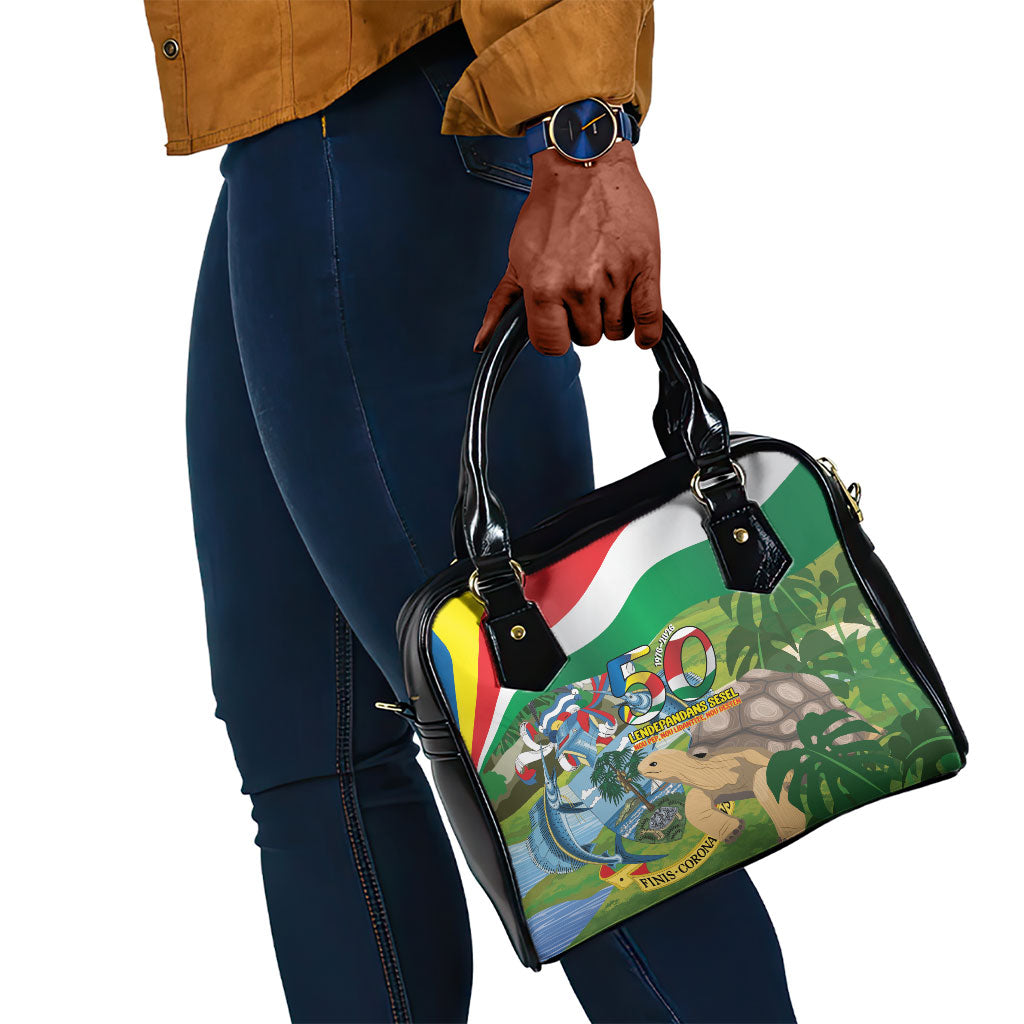 Seychelles National Day Shoulder Handbag 50 Years Anniversary Lendepandans Sesel