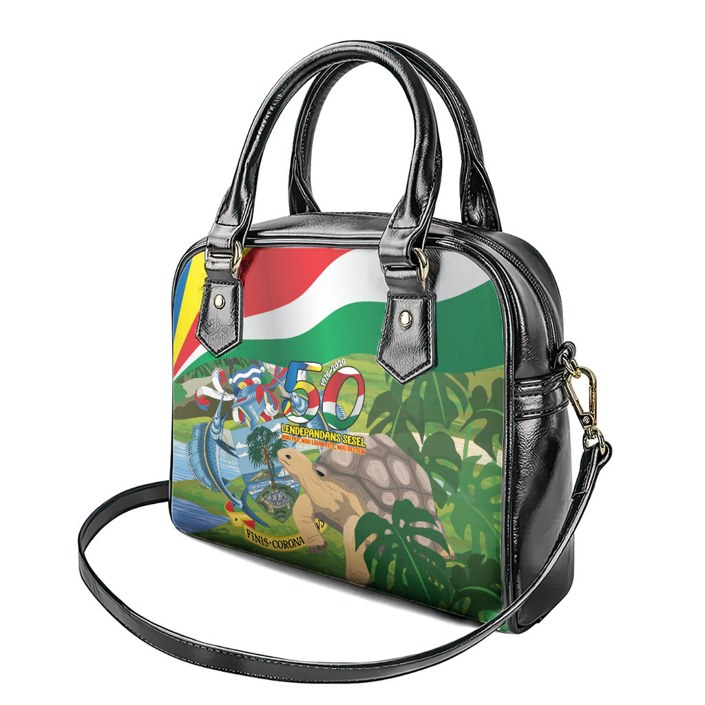 Seychelles National Day Shoulder Handbag 50 Years Anniversary Lendepandans Sesel