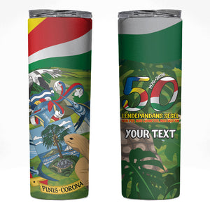 Seychelles National Day Personalized Skinny Tumbler 50 Years Anniversary Lendepandans Sesel