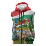 Seychelles National Day Personalized Sleeveless Zip Hoodie 50 Years Anniversary Lendepandans Sesel