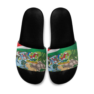 Seychelles National Day Slide Sandals 50 Years Anniversary Lendepandans Sesel
