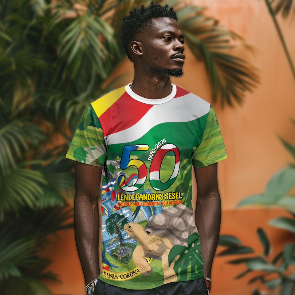 Seychelles National Day Personalized T shirt 50 Years Anniversary Lendepandans Sesel