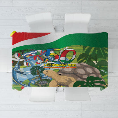Seychelles National Day Tablecloth 50 Years Anniversary Lendepandans Sesel