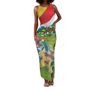 Seychelles National Day Personalized Tank Maxi Dress 50 Years Anniversary Lendepandans Sesel