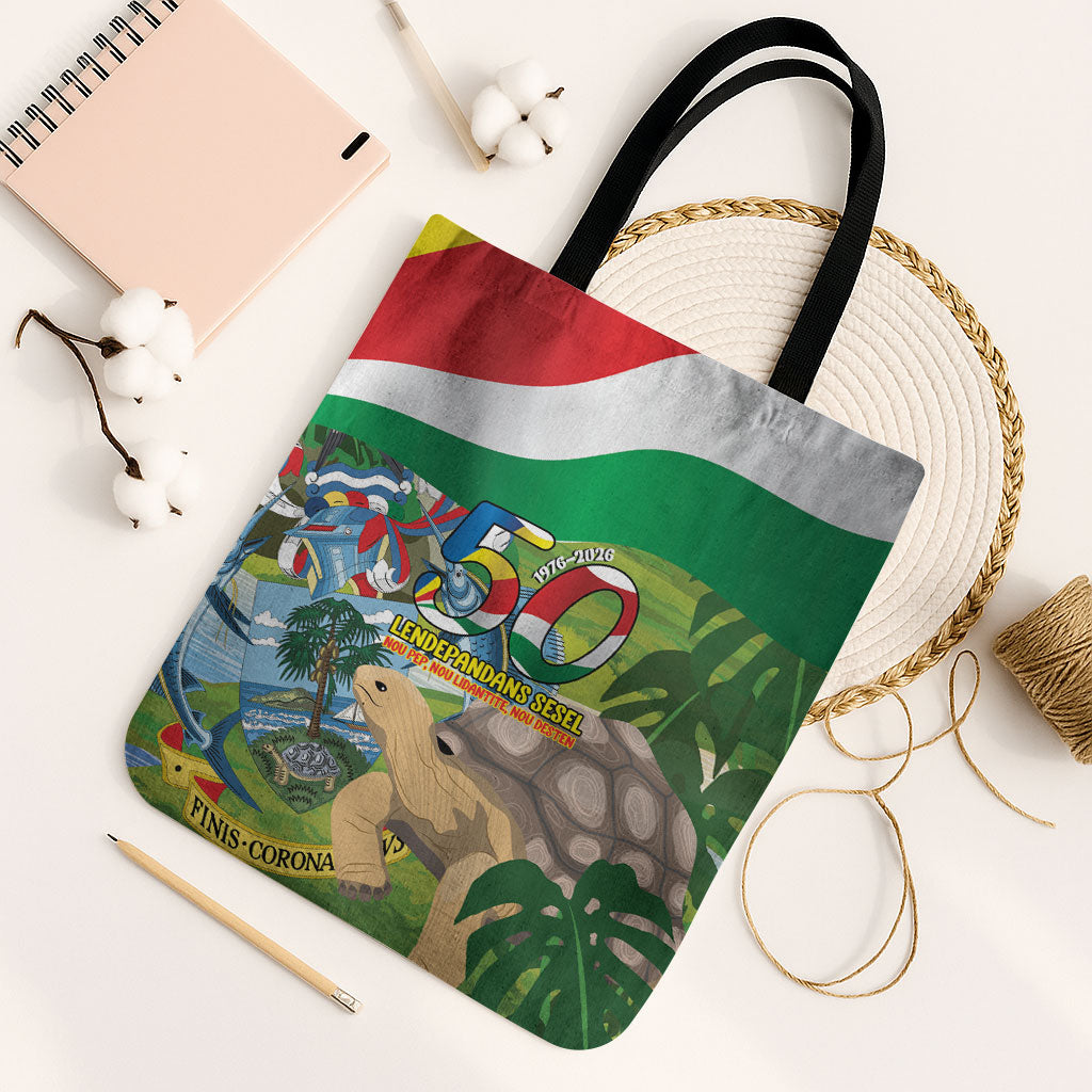 Seychelles National Day Tote Bag 50 Years Anniversary Lendepandans Sesel