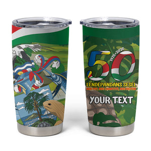 Seychelles National Day Personalized Tumbler Cup 50 Years Anniversary Lendepandans Sesel