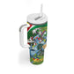 Seychelles National Day Personalized Tumbler With Handle 50 Years Anniversary Lendepandans Sesel