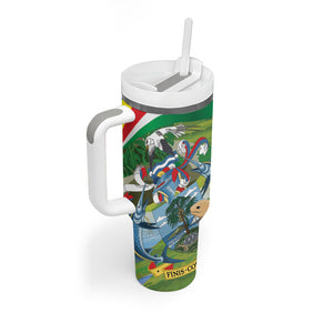 Seychelles National Day Personalized Tumbler With Handle 50 Years Anniversary Lendepandans Sesel