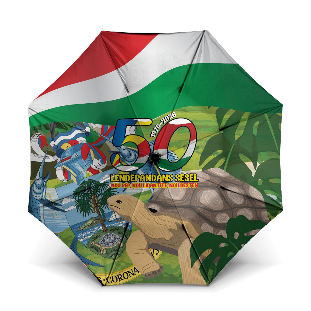 Seychelles National Day Umbrella 50 Years Anniversary Lendepandans Sesel