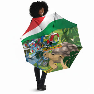 Seychelles National Day Umbrella 50 Years Anniversary Lendepandans Sesel