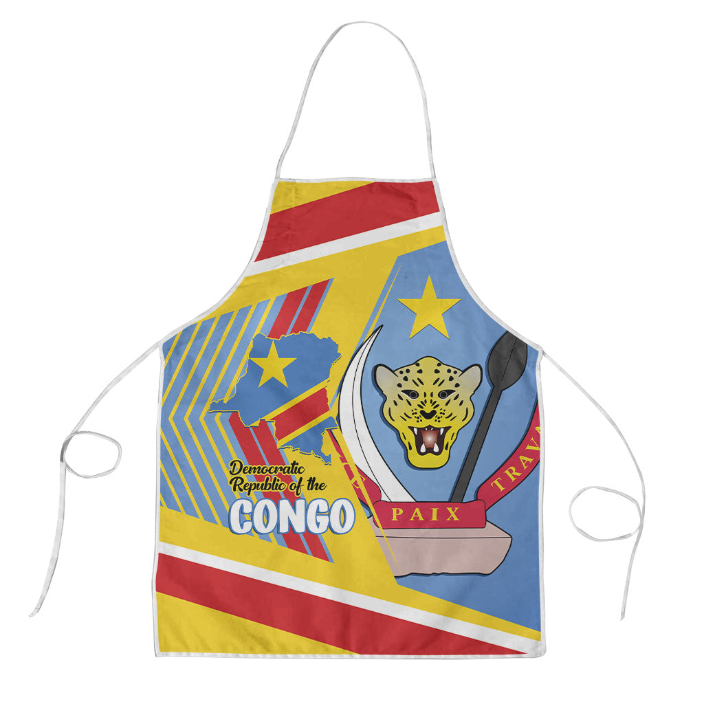 DR Congo Independence Day Apron Congo-Kinshasa Coat Of Arms Style