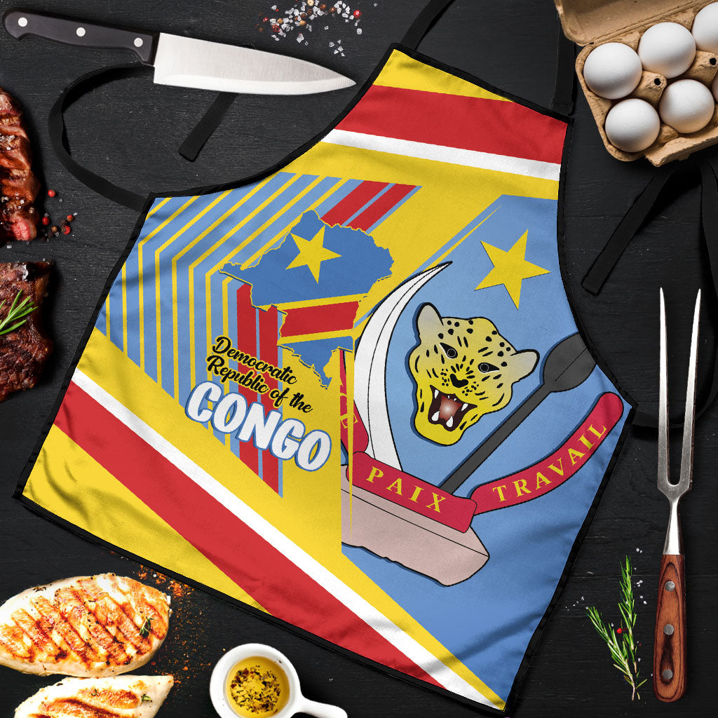 DR Congo Independence Day Apron Congo-Kinshasa Coat Of Arms Style