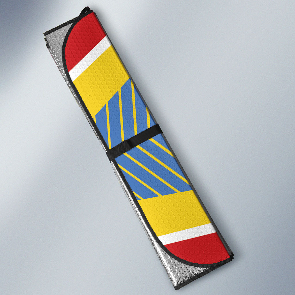 DR Congo Independence Day Auto Sun Shade Congo-Kinshasa Coat Of Arms Style