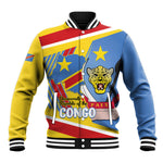 DR Congo Independence Day Personalized Baseball Jacket Congo-Kinshasa Coat Of Arms Style