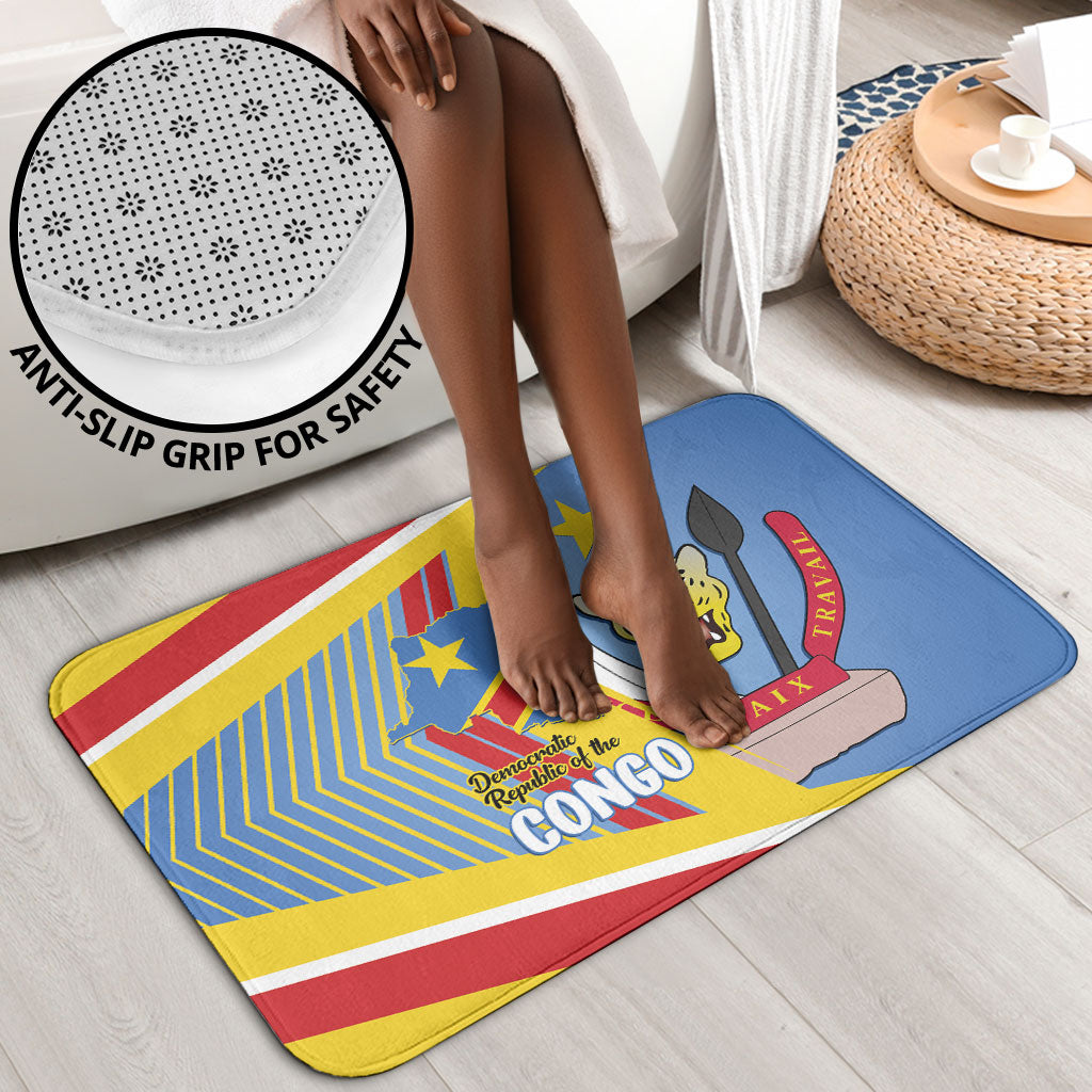 DR Congo Independence Day Bathroom Set Congo-Kinshasa Coat Of Arms Style