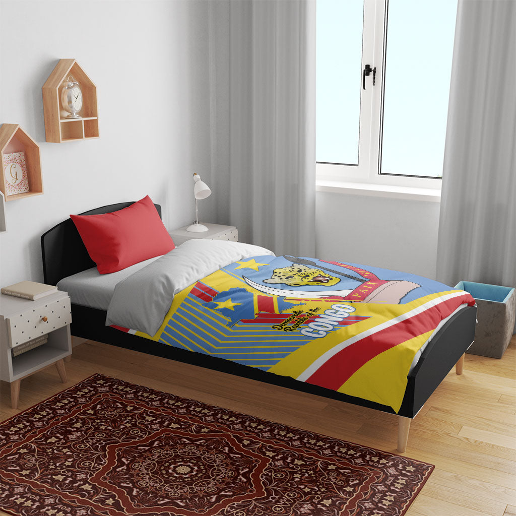 DR Congo Independence Day Bedding Set Congo-Kinshasa Coat Of Arms Style