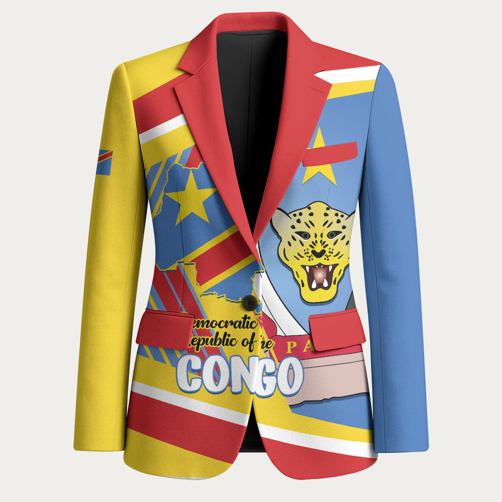 DR Congo Independence Day Personalized Blazer Congo-Kinshasa Coat Of Arms Style