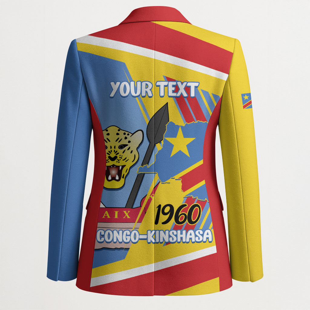 DR Congo Independence Day Personalized Blazer Congo-Kinshasa Coat Of Arms Style