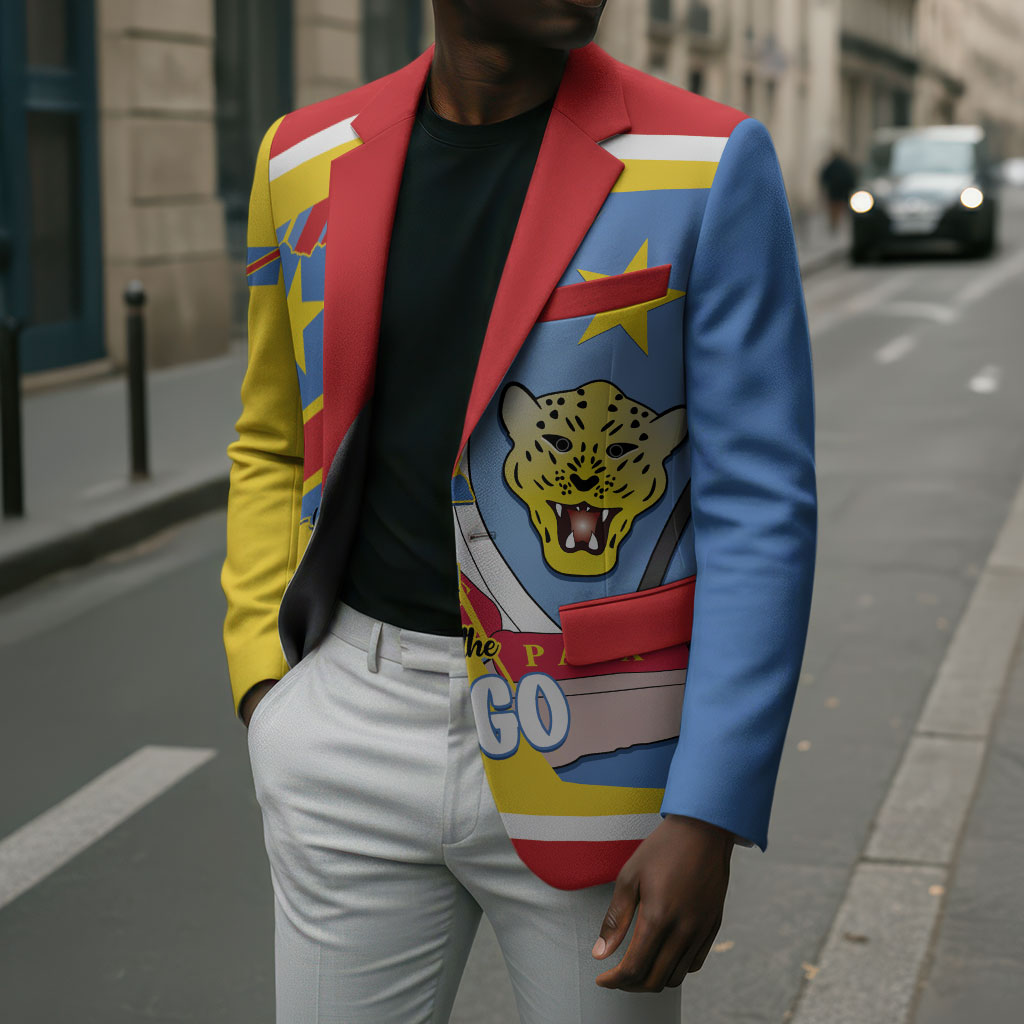 DR Congo Independence Day Personalized Blazer Congo-Kinshasa Coat Of Arms Style
