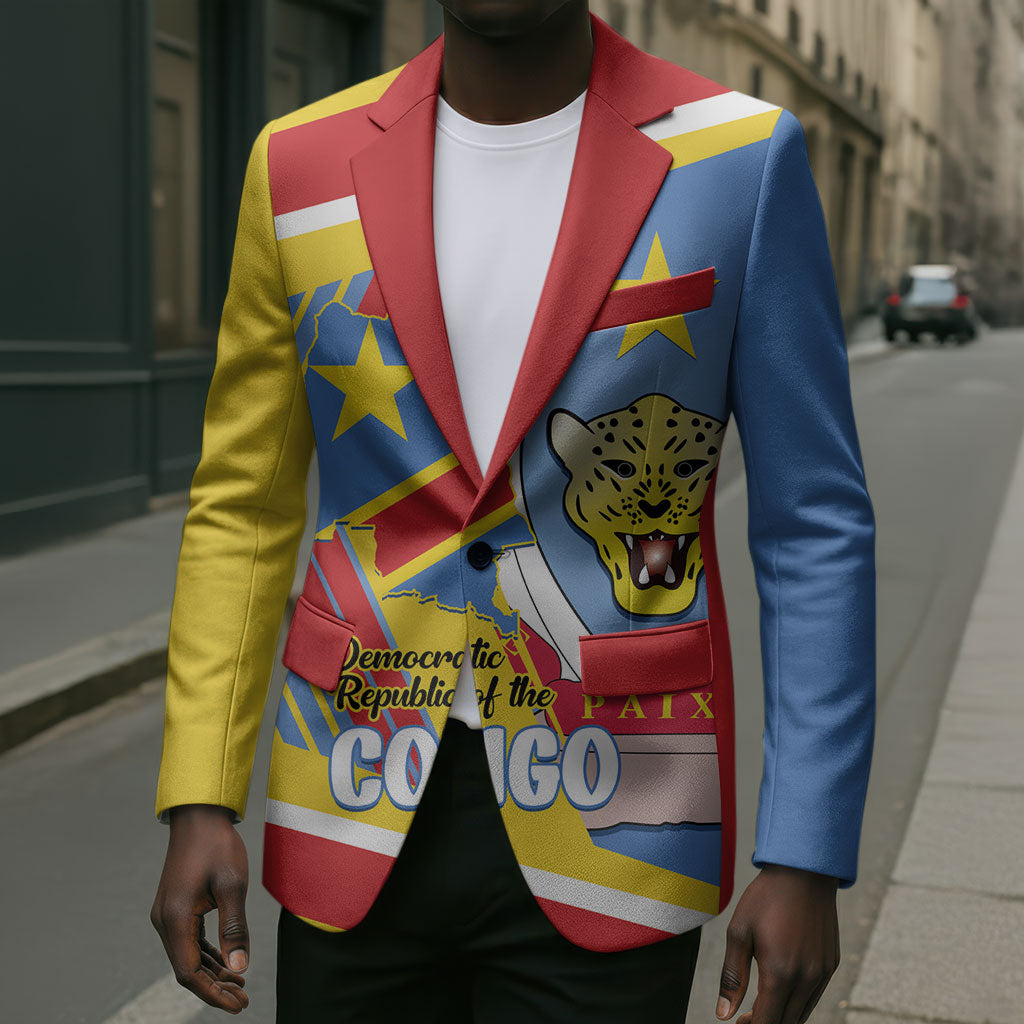 DR Congo Independence Day Personalized Blazer Congo-Kinshasa Coat Of Arms Style