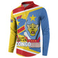 DR Congo Independence Day Personalized Button Sweatshirt Congo-Kinshasa Coat Of Arms Style