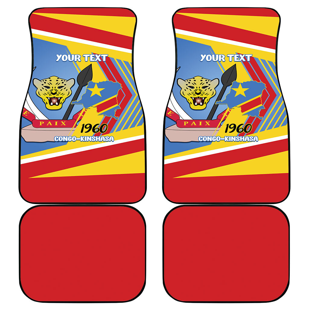 DR Congo Independence Day Personalized Car Mats Congo-Kinshasa Coat Of Arms Style