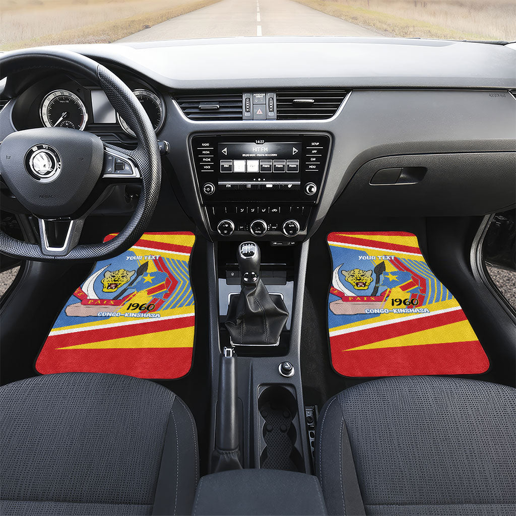 DR Congo Independence Day Personalized Car Mats Congo-Kinshasa Coat Of Arms Style