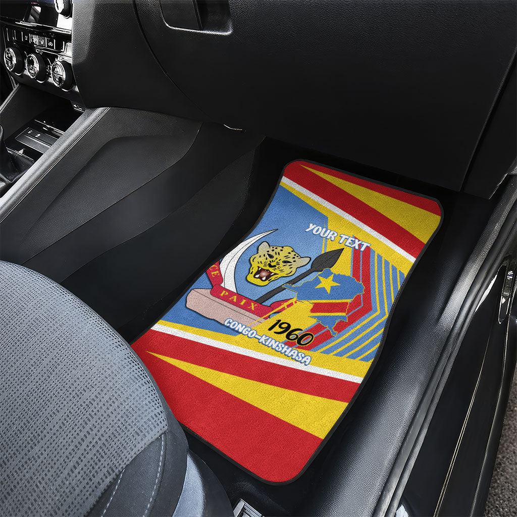 DR Congo Independence Day Personalized Car Mats Congo-Kinshasa Coat Of Arms Style