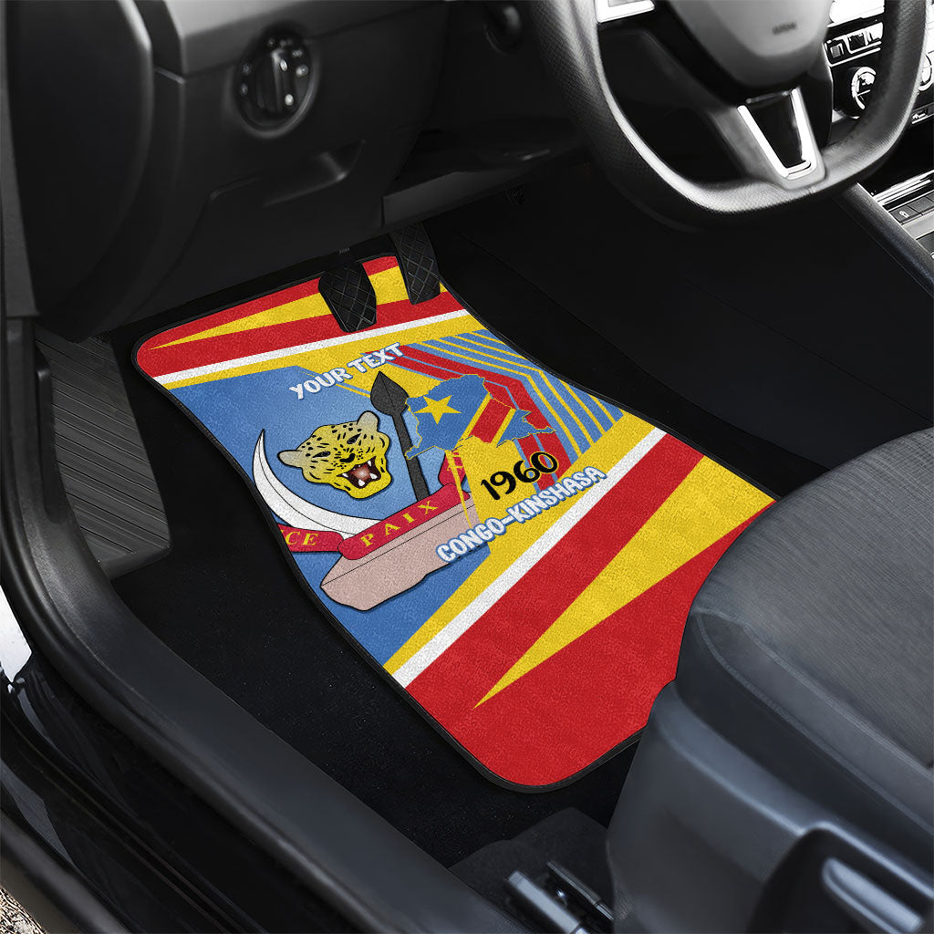 DR Congo Independence Day Personalized Car Mats Congo-Kinshasa Coat Of Arms Style