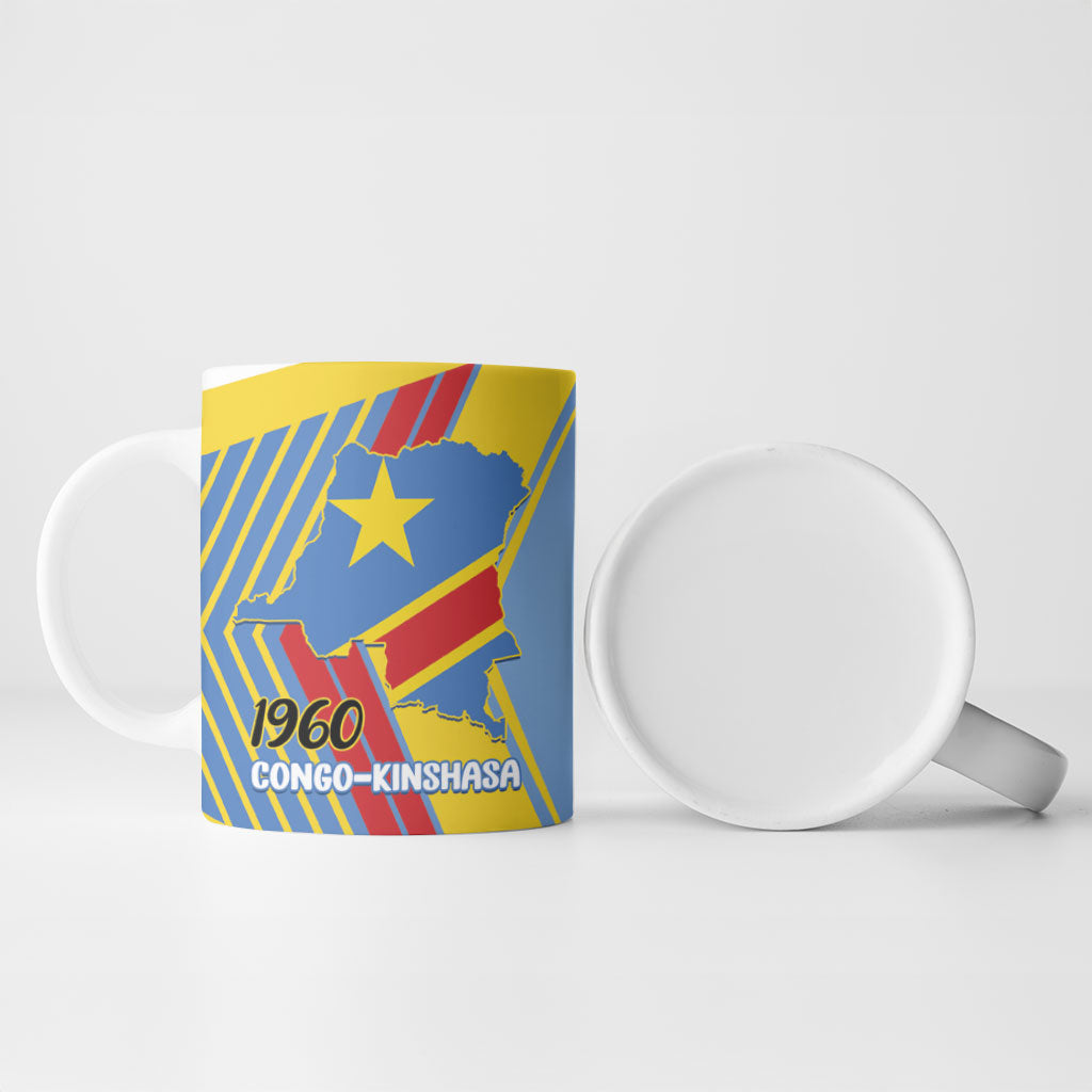 DR Congo Independence Day Personalized Ceramic Mug Congo-Kinshasa Coat Of Arms Style