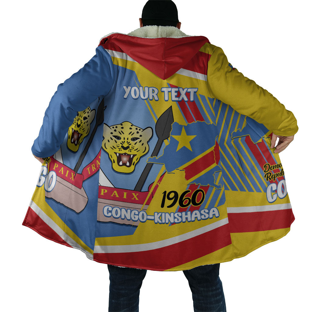 DR Congo Independence Day Personalized Cloak Congo-Kinshasa Coat Of Arms Style