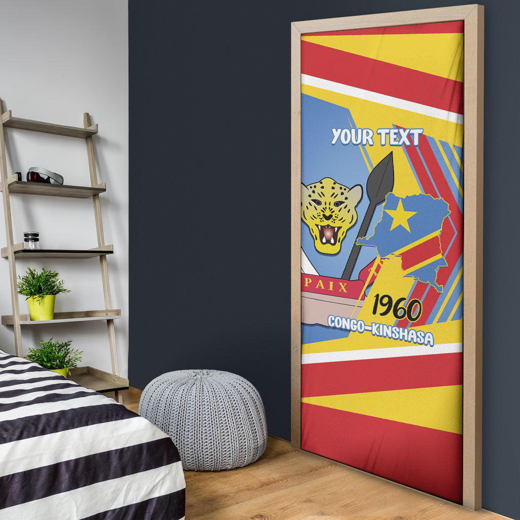 DR Congo Independence Day Personalized Door Cover Congo-Kinshasa Coat Of Arms Style