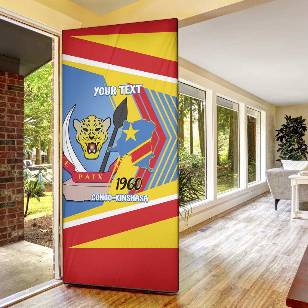 DR Congo Independence Day Personalized Door Cover Congo-Kinshasa Coat Of Arms Style