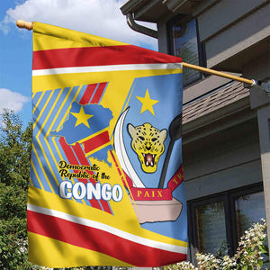 DR Congo Independence Day Garden Flag Congo-Kinshasa Coat Of Arms Style