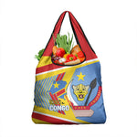 DR Congo Independence Day Grocery Bag Congo-Kinshasa Coat Of Arms Style