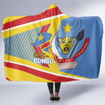 DR Congo Independence Day Hooded Blanket Congo-Kinshasa Coat Of Arms Style