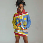 DR Congo Independence Day Personalized Hoodie Dress Congo-Kinshasa Coat Of Arms Style