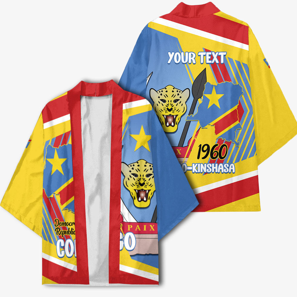 DR Congo Independence Day Personalized Kimono Congo-Kinshasa Coat Of Arms Style