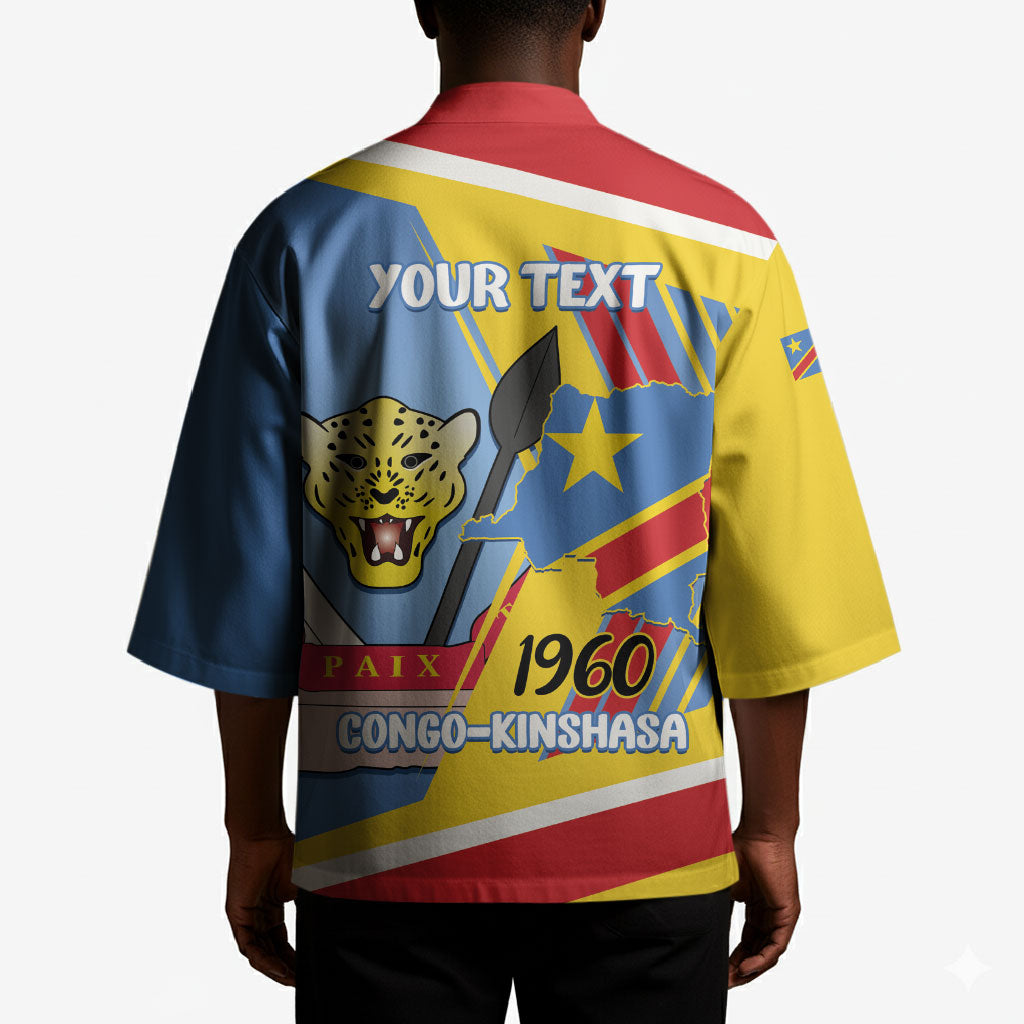 DR Congo Independence Day Personalized Kimono Congo-Kinshasa Coat Of Arms Style