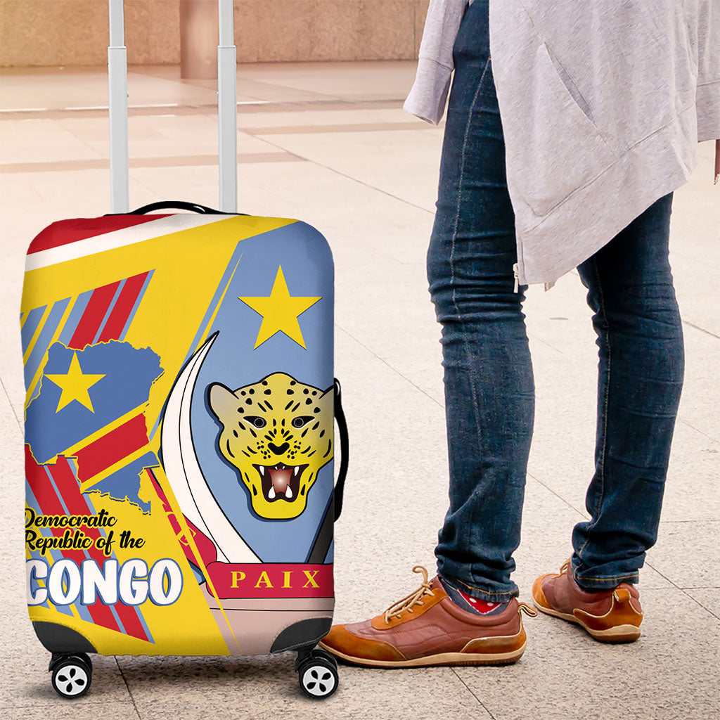 DR Congo Independence Day Luggage Cover Congo-Kinshasa Coat Of Arms Style