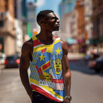 DR Congo Independence Day Personalized Men Tank Top Congo-Kinshasa Coat Of Arms Style