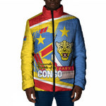 DR Congo Independence Day Personalized Padded Jacket Congo-Kinshasa Coat Of Arms Style