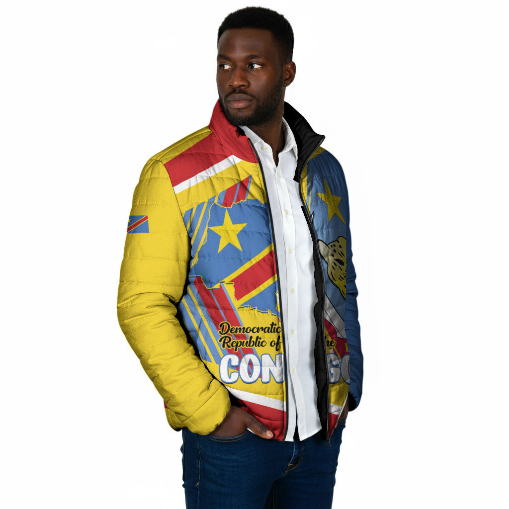 DR Congo Independence Day Personalized Padded Jacket Congo-Kinshasa Coat Of Arms Style