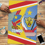 DR Congo Independence Day Puzzle Congo-Kinshasa Coat Of Arms Style
