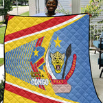 DR Congo Independence Day Quilt Congo-Kinshasa Coat Of Arms Style