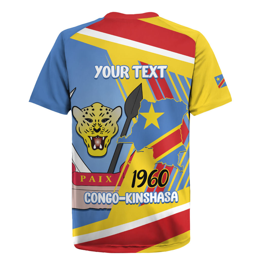 DR Congo Independence Day Personalized Rugby Jersey Congo-Kinshasa Coat Of Arms Style