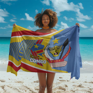 DR Congo Independence Day Sarong Congo-Kinshasa Coat Of Arms Style