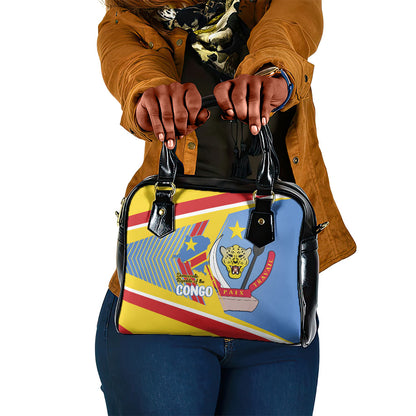 DR Congo Independence Day Shoulder Handbag Congo-Kinshasa Coat Of Arms Style