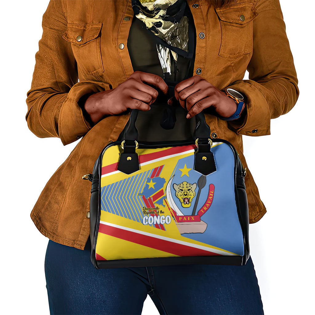 DR Congo Independence Day Shoulder Handbag Congo-Kinshasa Coat Of Arms Style