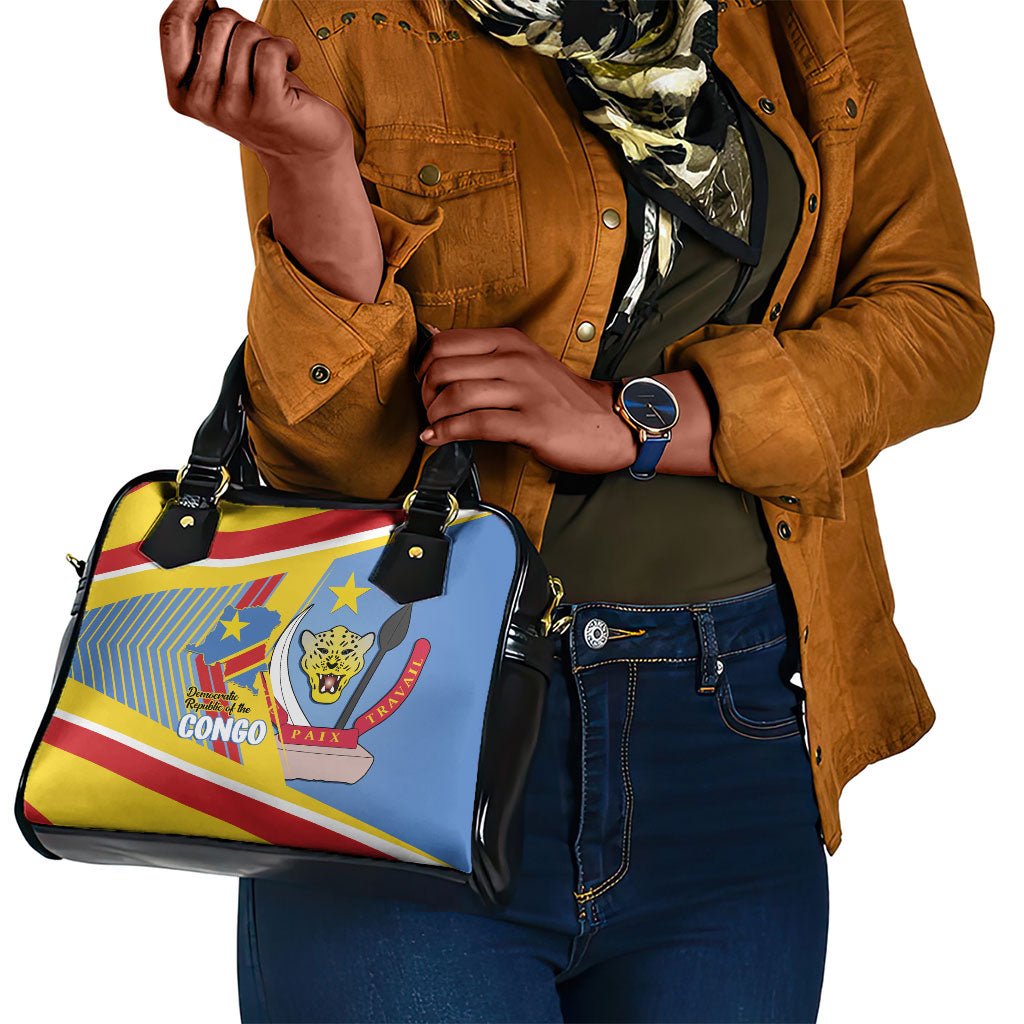 DR Congo Independence Day Shoulder Handbag Congo-Kinshasa Coat Of Arms Style